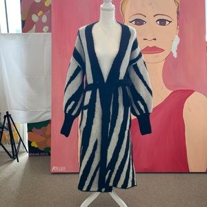 Anine Bing belted long cardigan